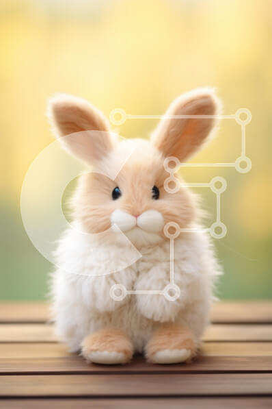 Σετ των 2 Intra Συλλεκτικό Ξύλινο Παζλ Plywood  4mm - Χαριτωμένο λούτρινο παιχνίδι λαγουδάκι Σε Ξύλινο Κουτί - Διαστάσεις: 10x10 cm – 25 κομμάτια