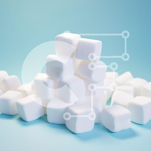 Σετ των 2 Intra Συλλεκτικό Ξύλινο Παζλ Plywood  4mm - Πυραμίδα από κύβους ζάχαρης σε μπλε φόντο Σε Ξύλινο Κουτί - Διαστάσεις: 10x10 cm – 25 κομμάτια