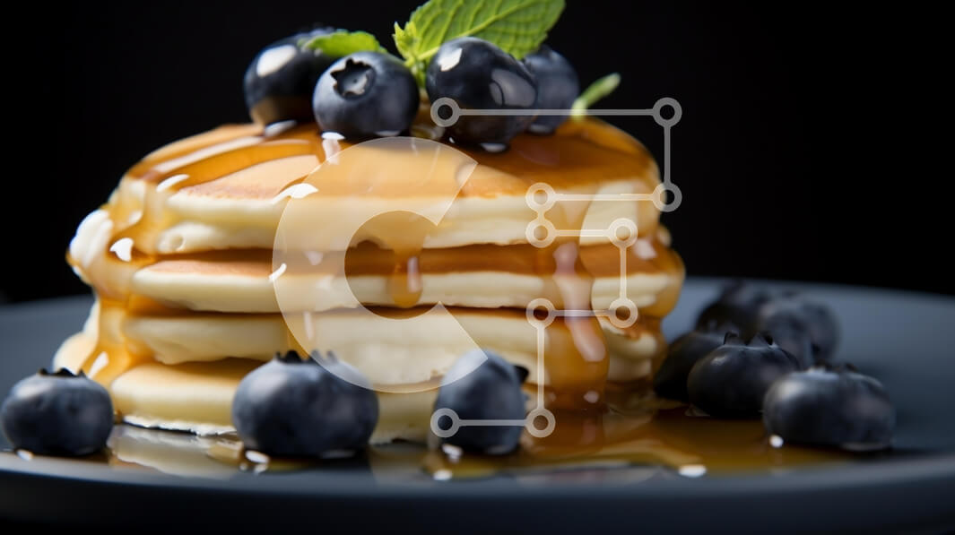 Σετ των 2 Intra Συλλεκτικό Ξύλινο Παζλ Plywood  4mm - Στοίβα από αφράτες τηγανίτες με βατόμουρα Σε Ξύλινο Κουτί - Διαστάσεις: 10x10 cm – 25 κομμάτια