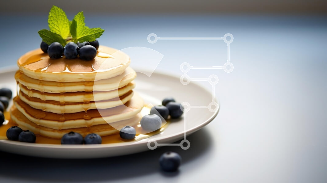 Σετ των 2 Intra Συλλεκτικό Ξύλινο Παζλ Plywood  4mm - Νόστιμη στοίβα από τηγανίτες με βατόμουρα και μέντα Σε Ξύλινο Κουτί - Διαστάσεις: 10x10 cm – 25 κομμάτια