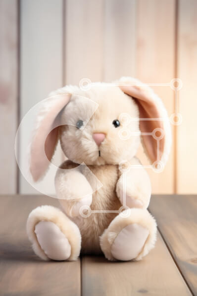 Intra Συλλεκτικό Ξύλινο Παζλ Plywood  4mm - Χαριτωμένο γεμιστό παιχνίδι κουνελιών Σε Ξύλινο Κουτί - Διαστάσεις: 10x10 cm – 25 κομμάτια