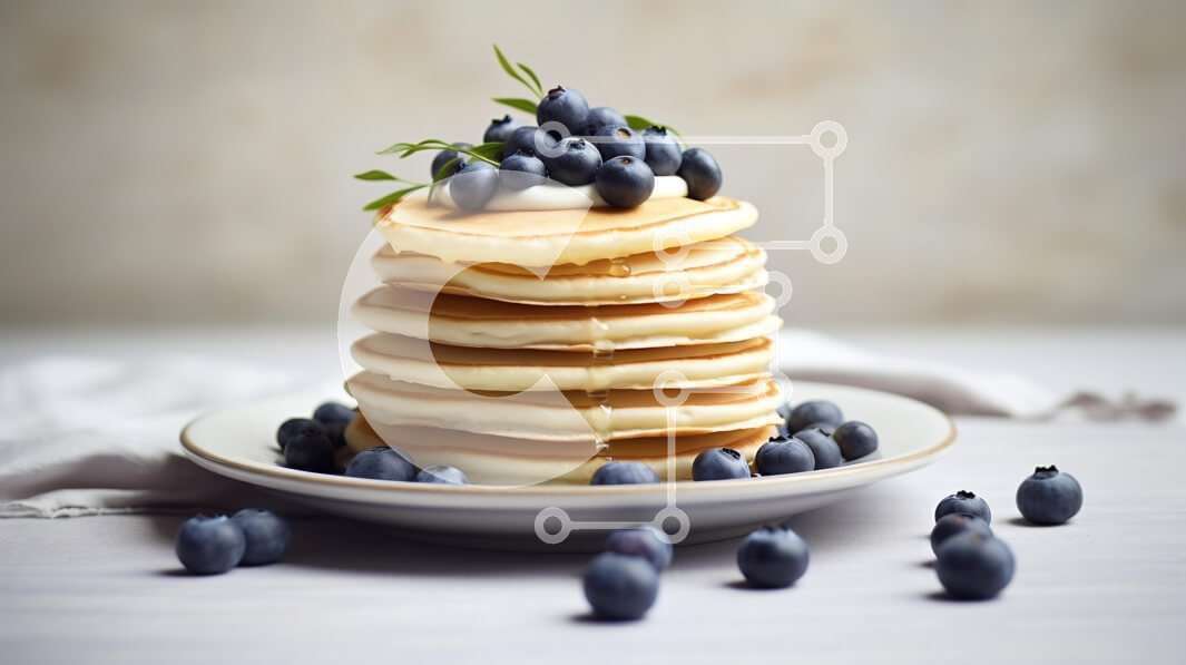 Σετ των 2 Intra Συλλεκτικό Ξύλινο Παζλ Plywood  4mm - Στοίβα τηγανίτες με βατόμουρα Σε Ξύλινο Κουτί - Διαστάσεις: 10x10 cm – 25 κομμάτια