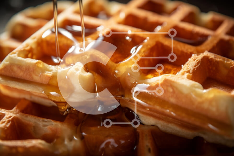 Σετ των 2 Intra Συλλεκτικό Ξύλινο Παζλ Plywood  4mm - Βάφλα με σιρόπι σφενδάμου Σε Ξύλινο Κουτί - Διαστάσεις: 10x10 cm – 25 κομμάτια