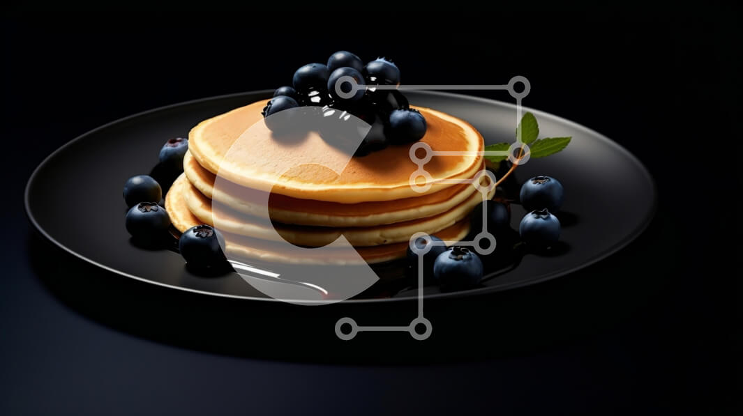 Σετ των 2 Intra Συλλεκτικό Ξύλινο Παζλ Plywood  4mm - Νόστιμη στοίβα τηγανίτες με βατόμουρα Σε Ξύλινο Κουτί - Διαστάσεις: 10x10 cm – 25 κομμάτια