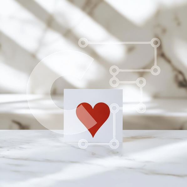 Intra Συλλεκτικό Ξύλινο Παζλ Plywood  4mm - Ευχετήρια κάρτα με το σύμβολο της κόκκινης καρδιάς Σε Ξύλινο Κουτί - Διαστάσεις: 10x10 cm – 25 κομμάτια