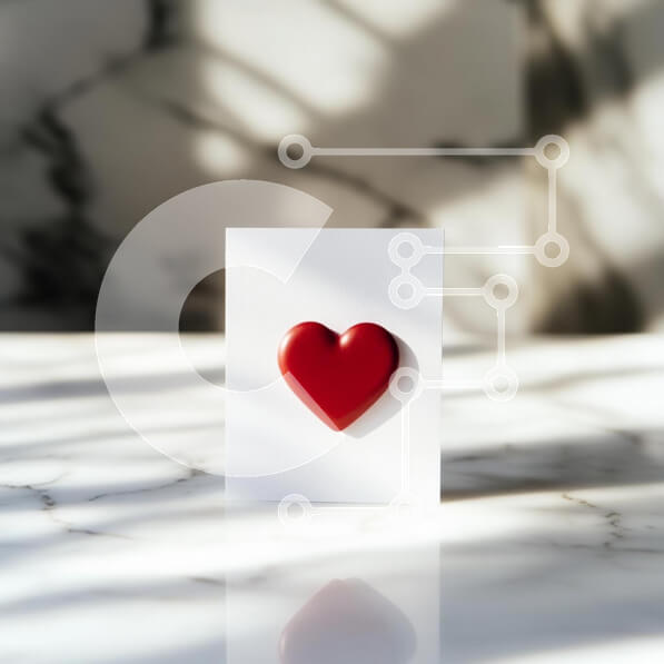 Intra Συλλεκτικό Ξύλινο Παζλ Plywood  4mm - Κόκκινη καρδιά στη λευκή κάρτα Σε Ξύλινο Κουτί - Διαστάσεις: 10x10 cm – 25 κομμάτια