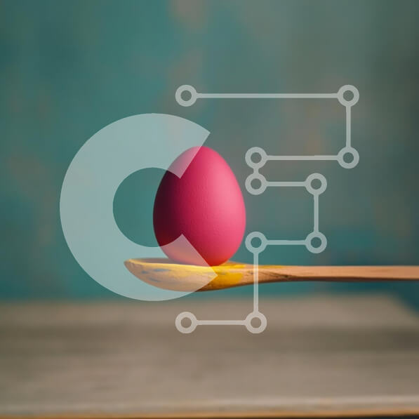 Intra Συλλεκτικό Ξύλινο Παζλ Plywood  4mm - Ροζ αυγό στο ξύλινο κουτάλι Σε Ξύλινο Κουτί - Διαστάσεις: 10x10 cm – 25 κομμάτια