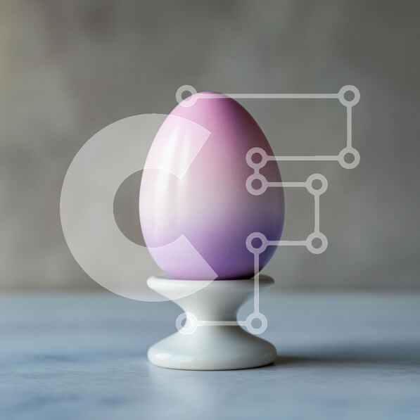 Intra Συλλεκτικό Ξύλινο Παζλ Plywood  4mm - Διακοσμητικό αυγό ντεγκραντέ Σε Ξύλινο Κουτί - Διαστάσεις: 10x10 cm – 25 κομμάτια