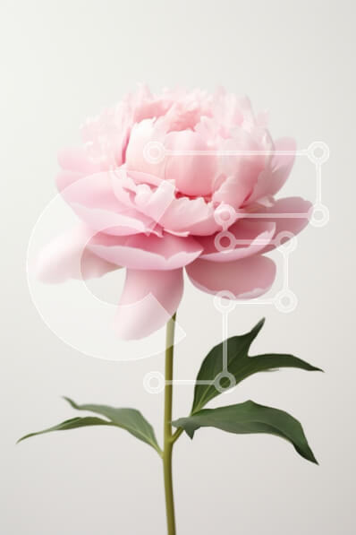 Intra Συλλεκτικό Ξύλινο Παζλ Plywood  4mm - Όμορφο ροζ λουλούδι παιώνιας Σε Ξύλινο Κουτί - Διαστάσεις Puzzle: 10x10 cm – 25 κομμάτια