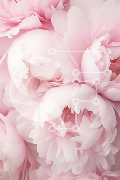 Intra Συλλεκτικό Ξύλινο Παζλ Plywood  4mm - Κοντινό πλάνο ροζ λουλουδιών παιώνιας Σε Ξύλινο Κουτί - Διαστάσεις Puzzle: 10x10 cm – 25 κομμάτια