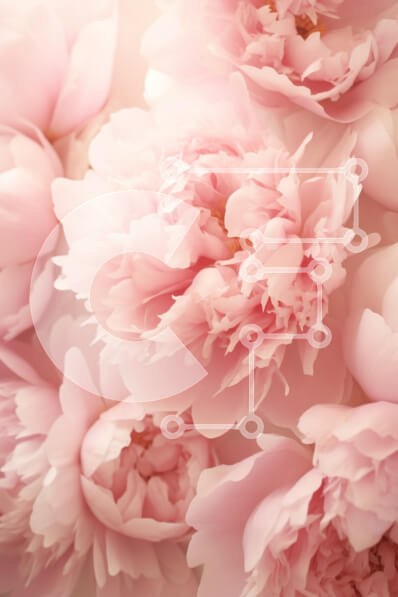 Intra Συλλεκτικό Ξύλινο Παζλ Plywood  4mm - Απαλές ροζ παιώνιες σε πλήρη άνθιση Σε Ξύλινο Κουτί - Διαστάσεις Puzzle: 10x10 cm – 25 κομμάτια