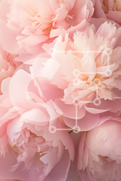 Intra Συλλεκτικό Ξύλινο Παζλ Plywood  4mm - Λεπτές ροζ παιώνιες σε πλήρη άνθιση Σε Ξύλινο Κουτί - Διαστάσεις Puzzle: 10x10 cm – 25 κομμάτια