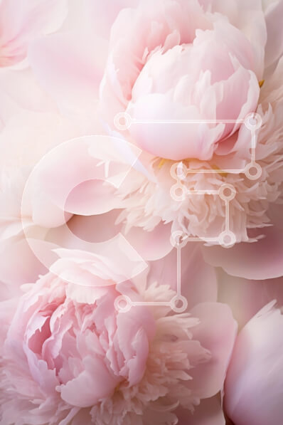 Intra Συλλεκτικό Ξύλινο Παζλ Plywood  4mm - Κοντινό πλάνο με λεπτές ροζ παιώνιες Σε Ξύλινο Κουτί - Διαστάσεις Puzzle: 10x10 cm – 25 κομμάτια