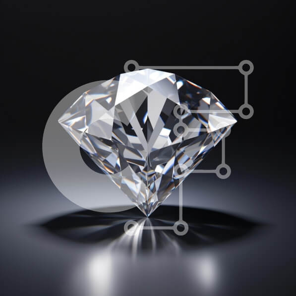 Intra Συλλεκτικό Ξύλινο Παζλ Plywood  4mm - Αφρώδη διαμάντι σε σκούρο φόντο Σε Ξύλινο Κουτί - Διαστάσεις: 10x10 cm – 25 κομμάτια