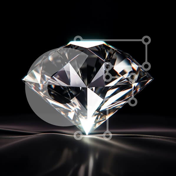 Intra Συλλεκτικό Ξύλινο Παζλ Plywood  4mm - Εκπληκτικό διαμάντι σε μαύρο φόντο Σε Ξύλινο Κουτί - Διαστάσεις: 10x10 cm – 25 κομμάτια