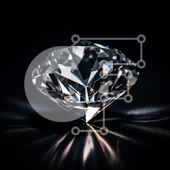 Intra Συλλεκτικό Ξύλινο Παζλ Plywood  4mm - Brilliant Cut Diamond σε σκούρο φόντο Σε Ξύλινο Κουτί - Διαστάσεις: 10x10 cm – 25 κομμάτια