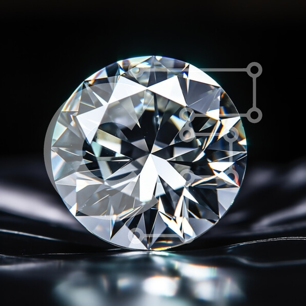 Intra Συλλεκτικό Ξύλινο Παζλ Plywood  4mm - Λαμπρό διαμάντι σε σκούρο φόντο Σε Ξύλινο Κουτί - Διαστάσεις: 10x10 cm – 25 κομμάτια