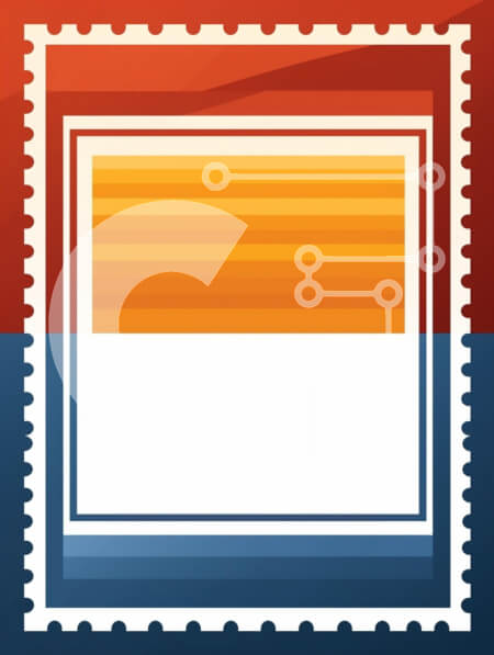 Intra Συλλεκτικό Ξύλινο Παζλ Plywood  4mm - Γεωμετρικό σχέδιο γραμματοσήμων Σε Ξύλινο Κουτί - Διαστάσεις Puzzle: 10x10 cm – 25 κομμάτια