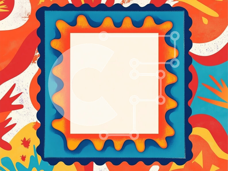 Intra Συλλεκτικό Ξύλινο Παζλ Plywood  4mm - Πολύχρωμο αφηρημένο σχέδιο με πλαίσιο Σε Ξύλινο Κουτί - Διαστάσεις Puzzle: 10x10 cm – 25 κομμάτια