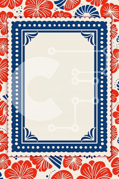 Intra Συλλεκτικό Ξύλινο Παζλ Plywood  4mm - Διακοσμητικό σχέδιο περιγράμματος με λουλούδια Σε Ξύλινο Κουτί - Διαστάσεις Puzzle: 10x10 cm – 25 κομμάτια