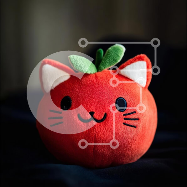 Intra Συλλεκτικό Ξύλινο Παζλ Plywood  4mm - Αξιολάτρευτο βελούδινο παιχνίδι γάτας ντομάτας Σε Ξύλινο Κουτί - Διαστάσεις: 10x10 cm – 25 κομμάτια