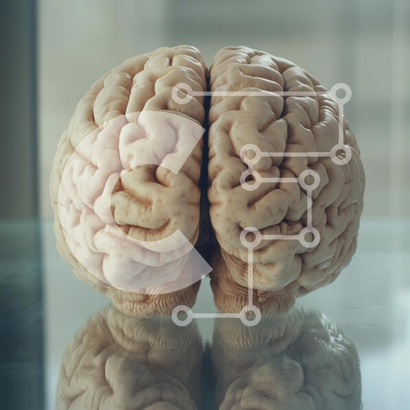 Intra Συλλεκτικό Ξύλινο Παζλ Plywood  4mm - Λεπτομερές μοντέλο ανθρώπινου εγκεφάλου Σε Ξύλινο Κουτί - Διαστάσεις Puzzle: 10x10 cm – 25 κομμάτια