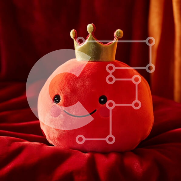 Intra Συλλεκτικό Ξύλινο Παζλ Plywood  4mm - Χαμογελώντας βελούδινο παιχνίδι με στέμμα Σε Ξύλινο Κουτί - Διαστάσεις: 10x10 cm – 25 κομμάτια