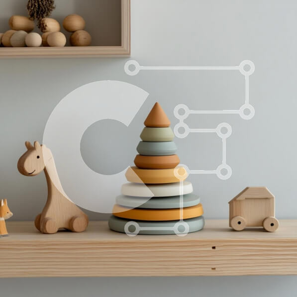 Intra Συλλεκτικό Ξύλινο Παζλ Plywood  4mm - Σύνθεση Ξύλινων Παιχνιδιών Σε Ξύλινο Κουτί - Διαστάσεις: 10x10 cm – 25 κομμάτια