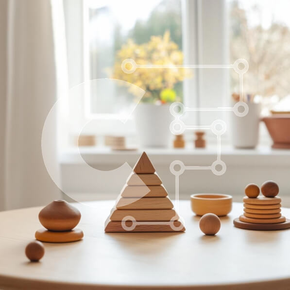 Intra Συλλεκτικό Ξύλινο Παζλ Plywood  4mm - Ξύλινα παιχνίδια στοίβαξης σε ένα φωτεινό εσωτερικό Σε Ξύλινο Κουτί - Διαστάσεις Puzzle: 10x10 cm – 25 κομμάτια