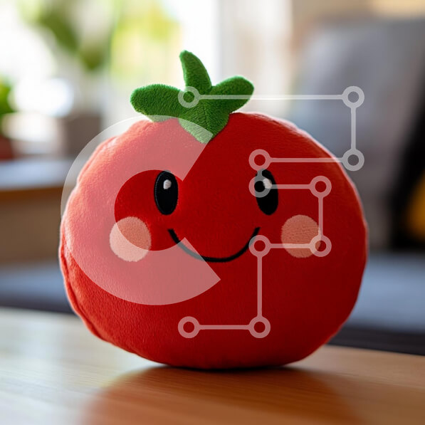 Intra Συλλεκτικό Ξύλινο Παζλ Plywood  4mm - Happy Λούτρινο Παιχνίδι Τομάτας Σε Ξύλινο Κουτί - Διαστάσεις: 10x10 cm – 25 κομμάτια