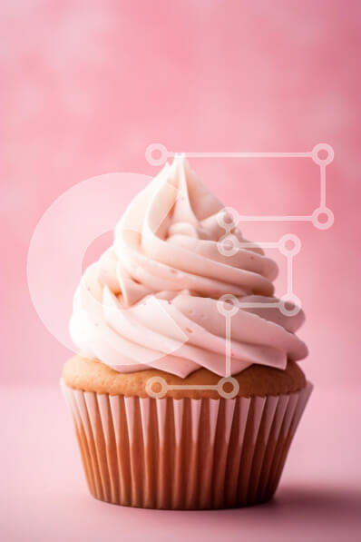 Σετ των 2 Intra Συλλεκτικό Ξύλινο Παζλ Plywood  4mm - Frosted Cupcake με ροζ γλάσο Σε Ξύλινο Κουτί - Διαστάσεις: 10x10 cm – 25 κομμάτια