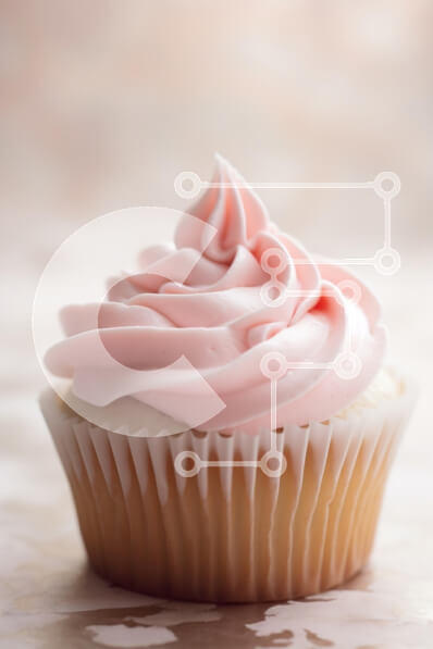 Σετ των 2 Intra Συλλεκτικό Ξύλινο Παζλ Plywood  4mm - Νόστιμο Cupcake Pink Frosted Σε Ξύλινο Κουτί - Διαστάσεις: 10x10 cm – 25 κομμάτια