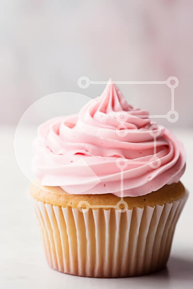 Σετ των 2 Intra Συλλεκτικό Ξύλινο Παζλ Plywood  4mm - Cupcake με Pink Frosting Σε Ξύλινο Κουτί - Διαστάσεις: 10x10 cm – 25 κομμάτια