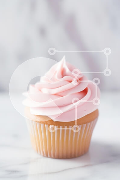 Σετ των 2 Intra Συλλεκτικό Ξύλινο Παζλ Plywood  4mm - Νόστιμο Cupcake Pink Frosted Σε Ξύλινο Κουτί - Διαστάσεις: 10x10 cm – 25 κομμάτια