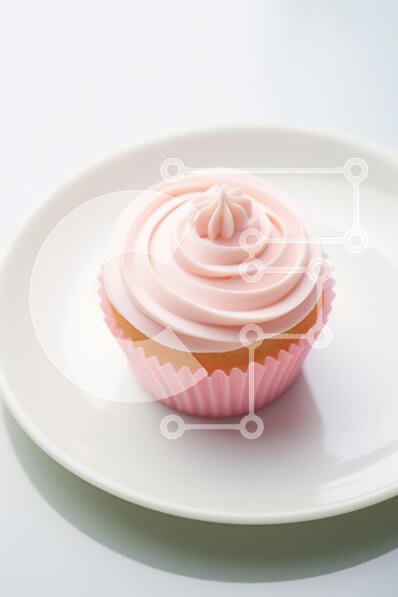 Σετ των 2 Intra Συλλεκτικό Ξύλινο Παζλ Plywood  4mm - Νόστιμο Cupcake Pink Frosted Σε Ξύλινο Κουτί - Διαστάσεις: 10x10 cm – 25 κομμάτια