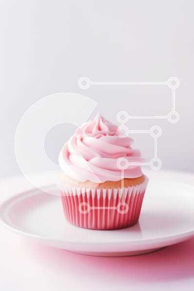 Intra Συλλεκτικό Ξύλινο Παζλ Plywood  4mm - Frosted Cupcake με ροζ γλάσο Σε Ξύλινο Κουτί - Διαστάσεις: 10x10 cm – 25 κομμάτια