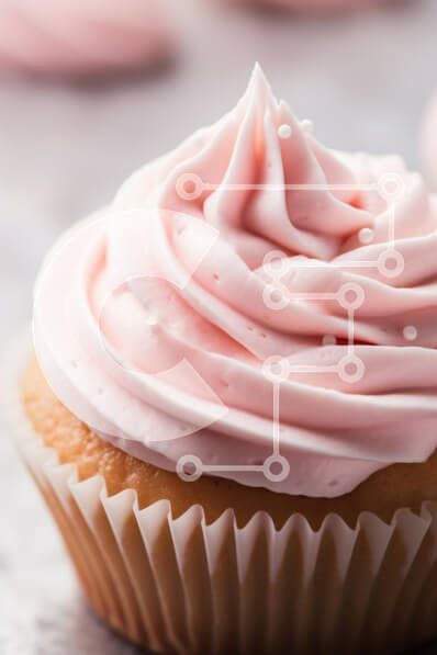 Σετ των 2 Intra Συλλεκτικό Ξύλινο Παζλ Plywood  4mm - Κοντινό πλάνο ενός ροζ παγωμένο cupcake Σε Ξύλινο Κουτί - Διαστάσεις: 10x10 cm – 25 κομμάτια