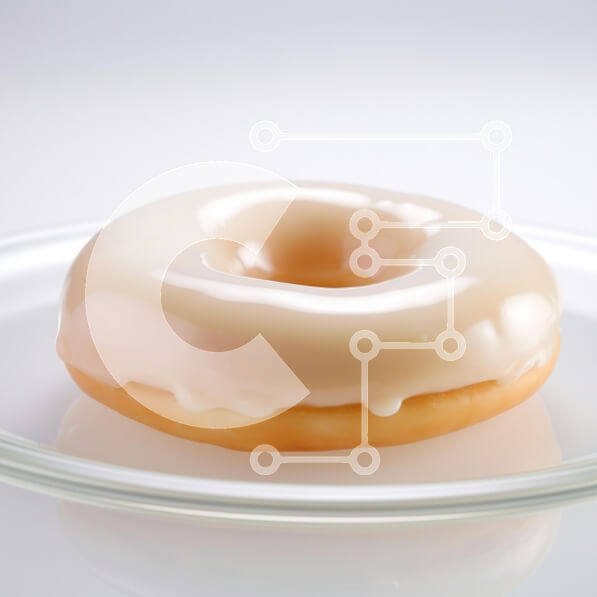 Σετ των 2 Intra Συλλεκτικό Ξύλινο Παζλ Plywood  4mm - Γυαλισμένο ντόνατ σε γυάλινο πιάτο Σε Ξύλινο Κουτί - Διαστάσεις: 10x10 cm – 25 κομμάτια