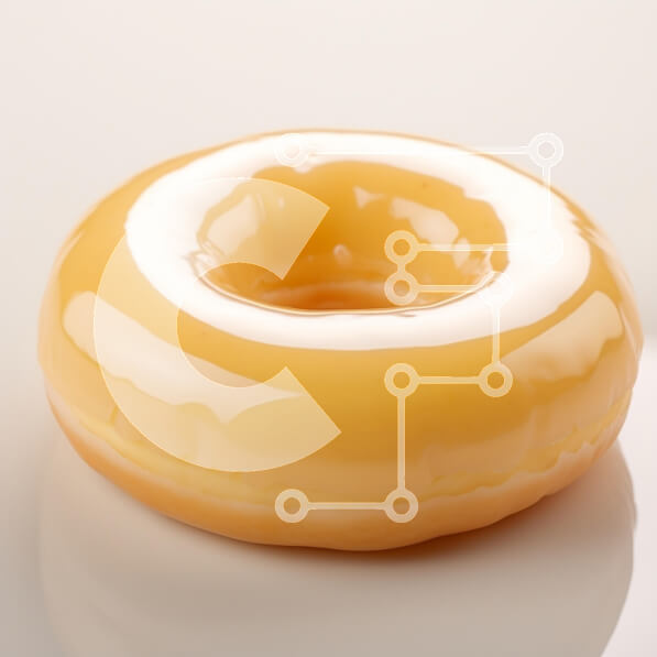 Σετ των 2 Intra Συλλεκτικό Ξύλινο Παζλ Plywood  4mm - Γυαλισμένο κίτρινο ντόνατ Σε Ξύλινο Κουτί - Διαστάσεις: 10x10 cm – 25 κομμάτια