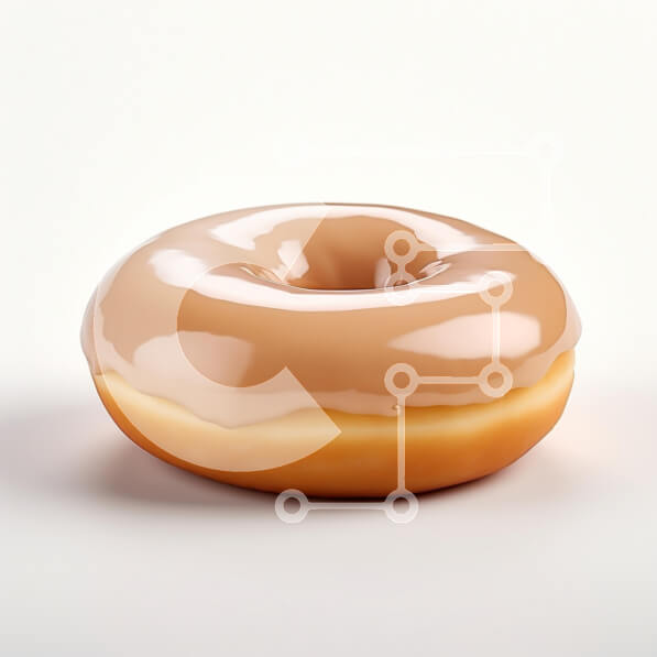 Σετ των 2 Intra Συλλεκτικό Ξύλινο Παζλ Plywood  4mm - Γλασέ ντόνατ Σε Ξύλινο Κουτί - Διαστάσεις: 10x10 cm – 25 κομμάτια