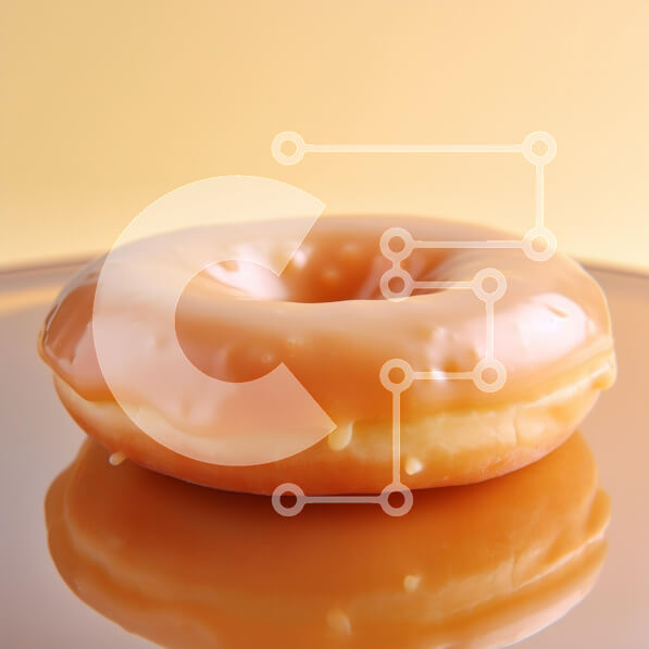 Σετ των 2 Intra Συλλεκτικό Ξύλινο Παζλ Plywood  4mm - Γυαλισμένο ντόνατ σε ανακλαστική επιφάνεια Σε Ξύλινο Κουτί - Διαστάσεις: 10x10 cm – 25 κομμάτια