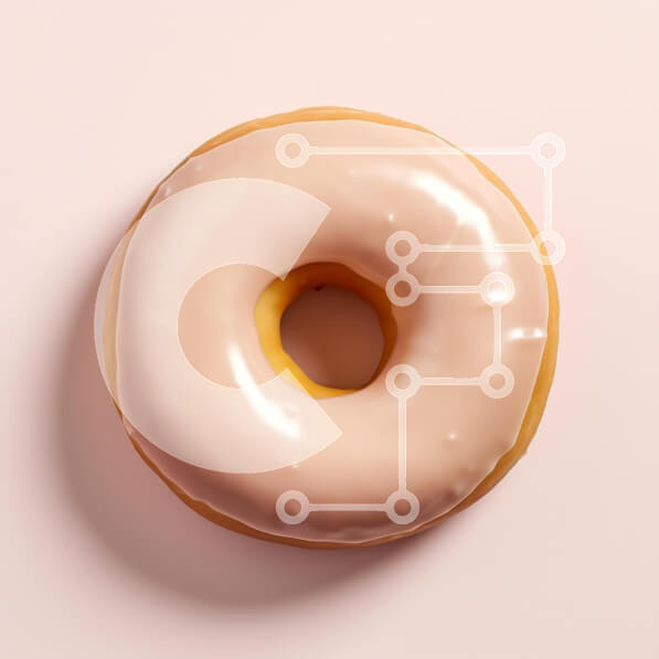 Σετ των 2 Intra Συλλεκτικό Ξύλινο Παζλ Plywood  4mm - Γλασέ Ροζ Ντόνατ Σε Ξύλινο Κουτί - Διαστάσεις: 10x10 cm – 25 κομμάτια