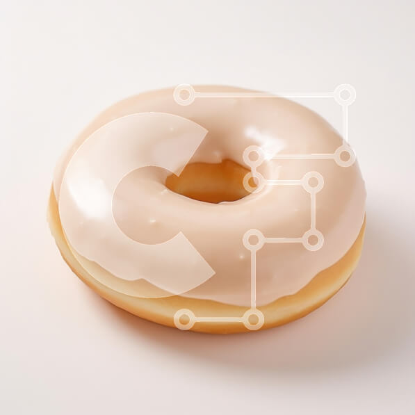 Σετ των 2 Intra Συλλεκτικό Ξύλινο Παζλ Plywood  4mm - Γυαλισμένο ντόνατ σε ουδέτερο φόντο Σε Ξύλινο Κουτί - Διαστάσεις: 10x10 cm – 25 κομμάτια