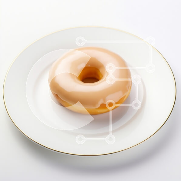 Σετ των 2 Intra Συλλεκτικό Ξύλινο Παζλ Plywood  4mm - Γυαλισμένο ντόνατ σε κομψό πιάτο Σε Ξύλινο Κουτί - Διαστάσεις: 10x10 cm – 25 κομμάτια