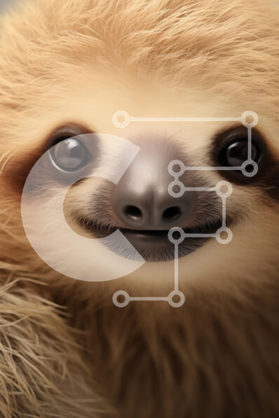 Σετ των 2 Intra Συλλεκτικό Ξύλινο Παζλ Plywood  4mm - Κοντινό πλάνο μιας ευτυχισμένης τεμπελιάς Σε Ξύλινο Κουτί - Διαστάσεις: 10x10 cm – 25 κομμάτια