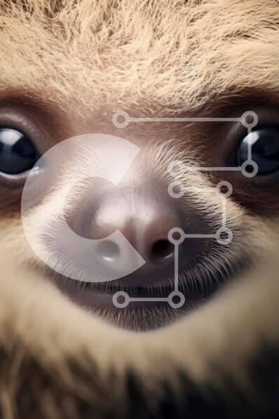 Σετ των 2 Intra Συλλεκτικό Ξύλινο Παζλ Plywood  4mm - Κοντινό πλάνο ενός χαμογελαστού νωθρού Σε Ξύλινο Κουτί - Διαστάσεις: 10x10 cm – 25 κομμάτια