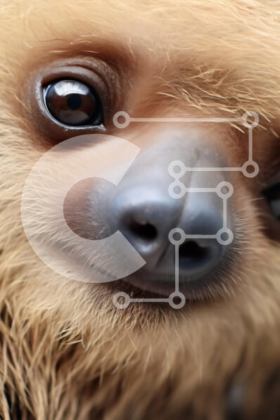 Σετ των 2 Intra Συλλεκτικό Ξύλινο Παζλ Plywood  4mm - Κοντινό πλάνο του προσώπου ενός νωθρού Σε Ξύλινο Κουτί - Διαστάσεις: 10x10 cm – 25 κομμάτια