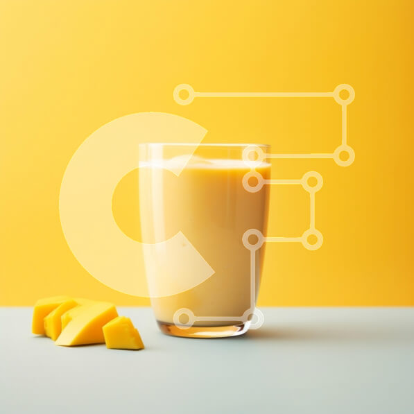 Σετ των 2 Intra Συλλεκτικό Ξύλινο Παζλ Plywood  4mm - Smoothie Mango σε ζωντανό φόντο Σε Ξύλινο Κουτί - Διαστάσεις: 10x10 cm – 25 κομμάτια