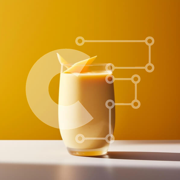 Σετ των 2 Intra Συλλεκτικό Ξύλινο Παζλ Plywood  4mm - Smoothie Mango με κίτρινο φόντο Σε Ξύλινο Κουτί - Διαστάσεις: 10x10 cm – 25 κομμάτια