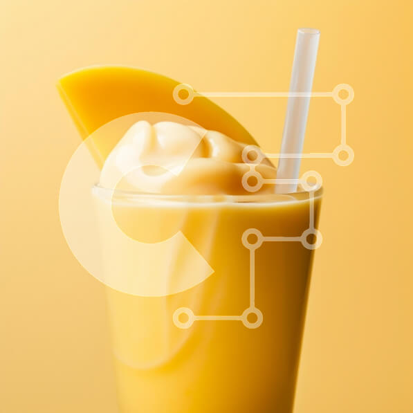 Σετ των 2 Intra Συλλεκτικό Ξύλινο Παζλ Plywood  4mm - Smoothie μάνγκο με φρέσκια φέτα μάνγκο Σε Ξύλινο Κουτί - Διαστάσεις: 10x10 cm – 25 κομμάτια